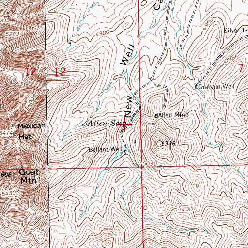 Topographic Map of Allen Seep, NM