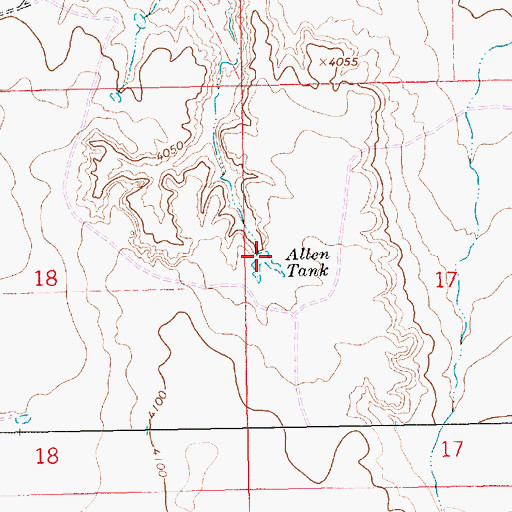 Topographic Map of Allen Tank, NM