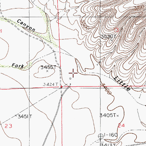 Topographic Map of Allen Well, NM