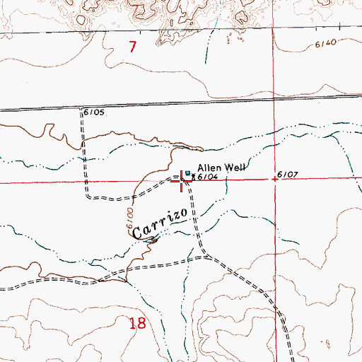 Topographic Map of Allen Well, NM