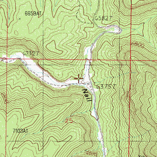 Topographic Map of Oak Canyon, AZ