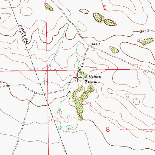 Topographic Map of Allison Tank, NM