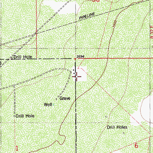 Topographic Map of Allred Ranch, NM