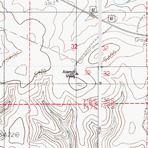 Topographic Map of Almo Well, NM