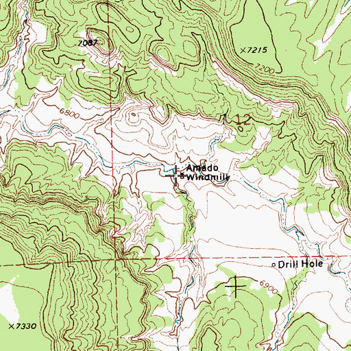 Topographic Map of Amado Windmill, NM