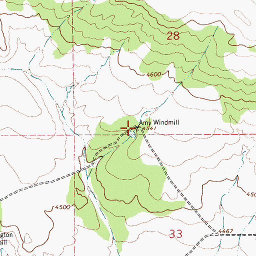Topographic Map of Amy Windmill, NM