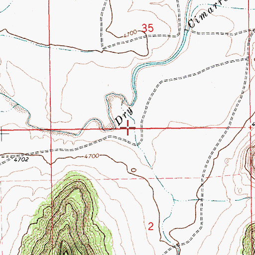 Topographic Map of Anderson Canyon, NM