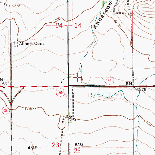 Topographic Map of Anderson Draw, NM