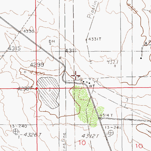 Topographic Map of Anderson Ranch (historical), NM