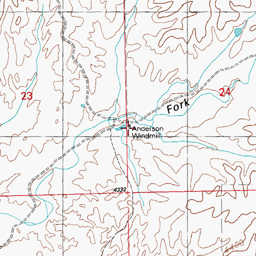 Topographic Map of Anderson Windmill, NM