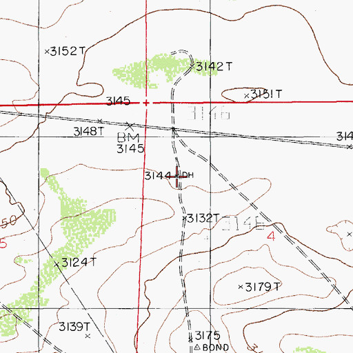 Topographic Map of Andrews Well, NM