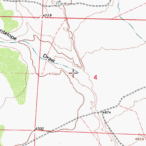 Topographic Map of Antelope Draw, NM