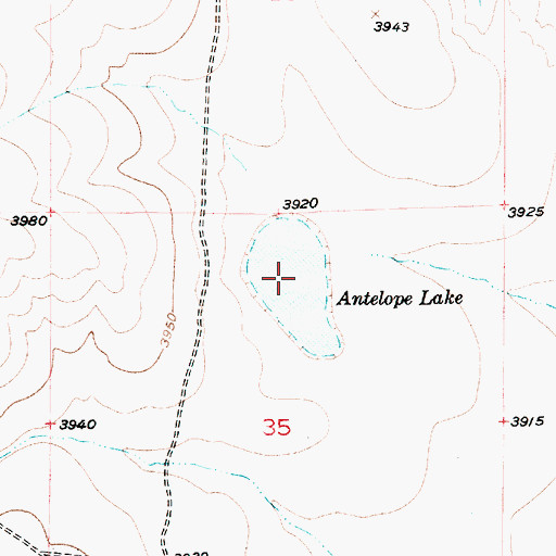 Topographic Map of Antelope Lake, NM