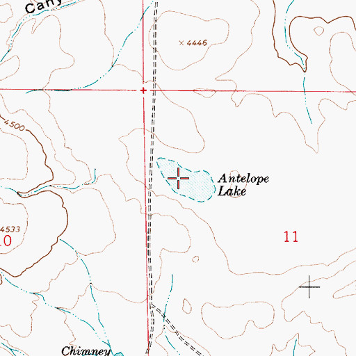 Topographic Map of Antelope Lake, NM