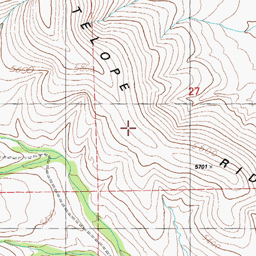 Topographic Map of Antelope Ridge, NM