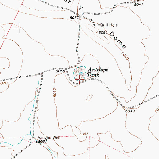 Topographic Map of Antelope Tank, NM