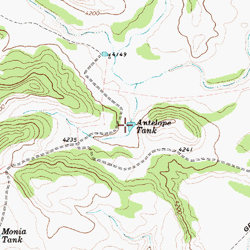 Topographic Map of Antelope Tank, NM