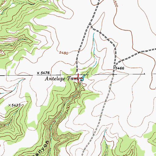 Topographic Map of Antelope Tank, NM