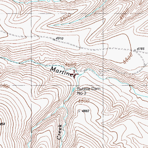 Topographic Map of Oak Creek, AZ