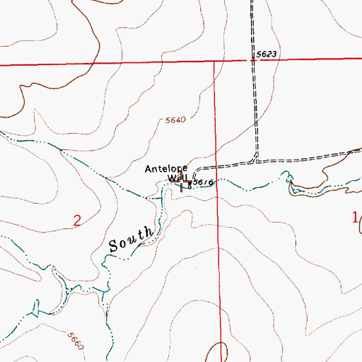 Topographic Map of Antelope Well, NM