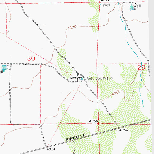 Topographic Map of Antelope Wells, NM