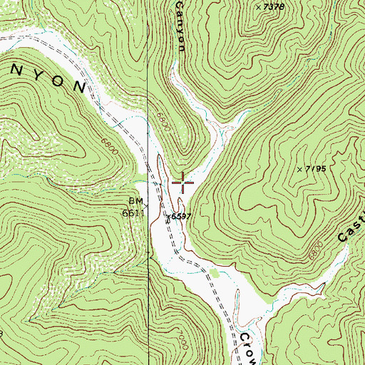Topographic Map of Antler Canyon, NM