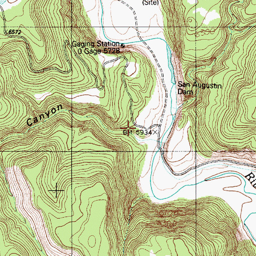 Topographic Map of Apache Canyon, NM
