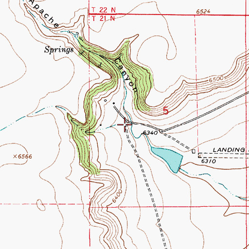 Topographic Map of Apache Canyon, NM