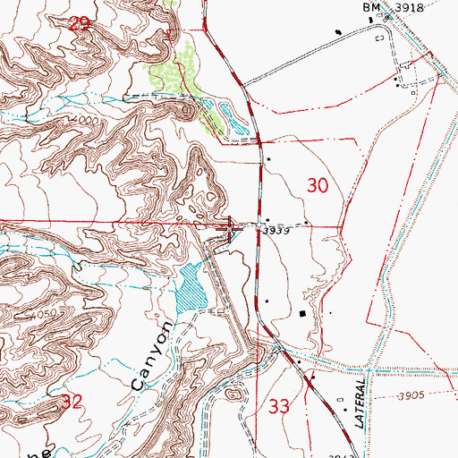 Topographic Map of Apache Canyon, NM