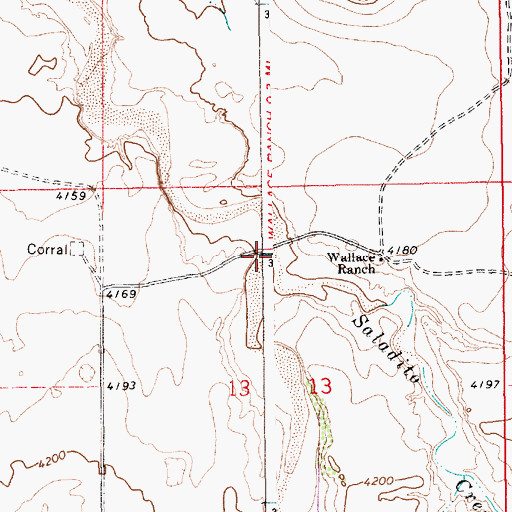 Topographic Map of Apache Creek, NM