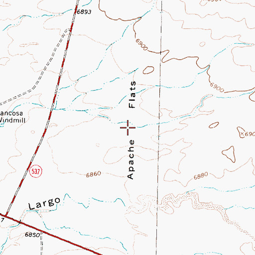 Topographic Map of Apache Flats, NM