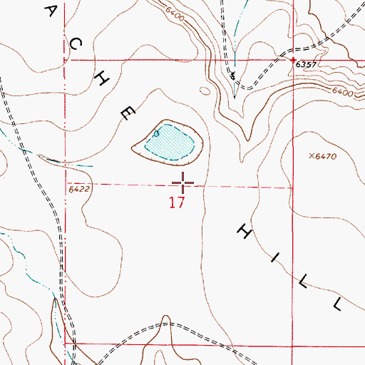 Topographic Map of Apache Hill, NM