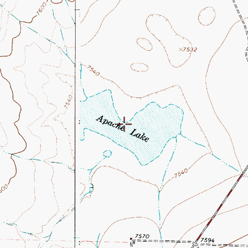 Topographic Map of Apache Lake, NM