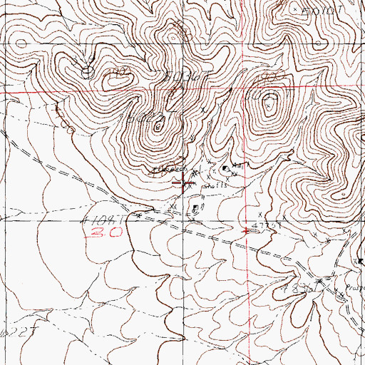 Topographic Map of Apache Mine, NM