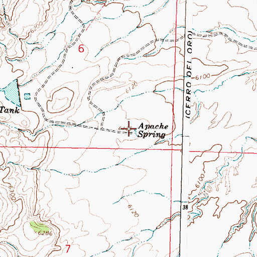 Topographic Map of Apache Spring, NM