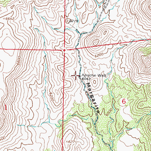 Topographic Map of Apache Well, NM