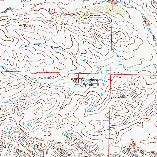 Topographic Map of Apodaca Windmill, NM