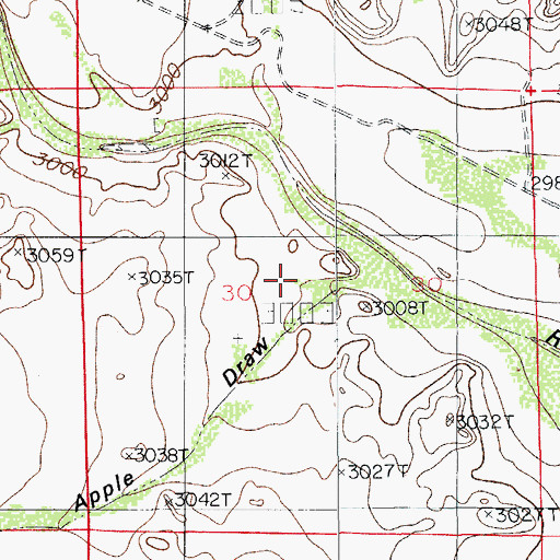 Topographic Map of Apple Draw, NM