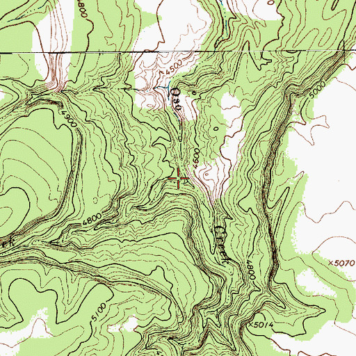 Topographic Map of Aragon Creek, NM