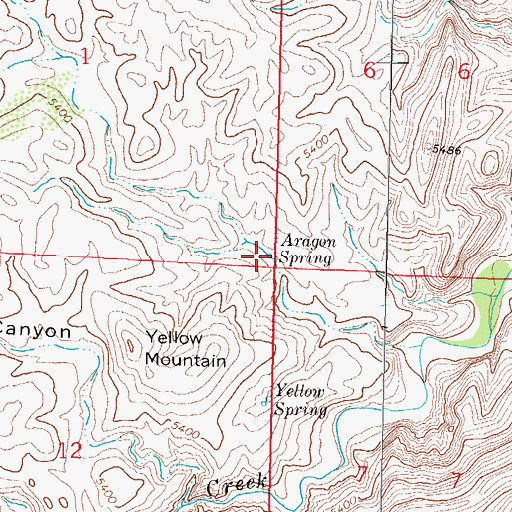 Topographic Map of Aragon Spring, NM