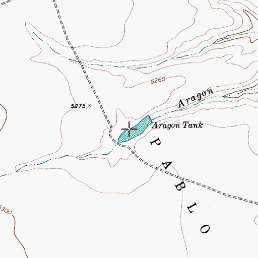 Topographic Map of Aragon Tank, NM