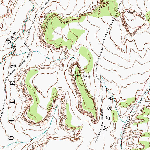 Topographic Map of Arch Mesa, NM