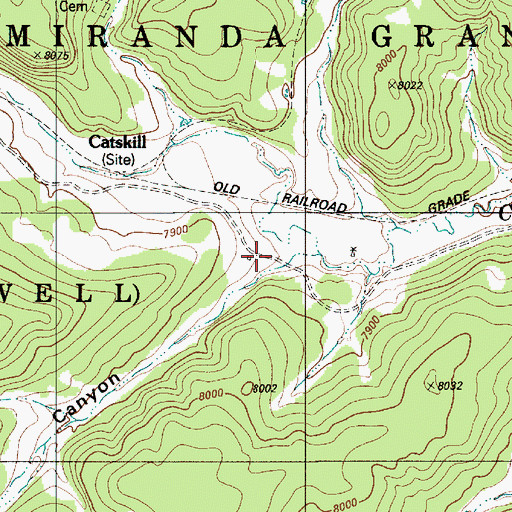 Topographic Map of Arch Redd Canyon, NM