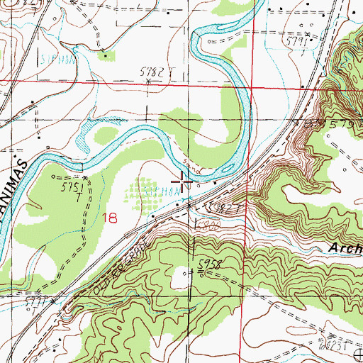Topographic Map of Arch Rock Canyon, NM