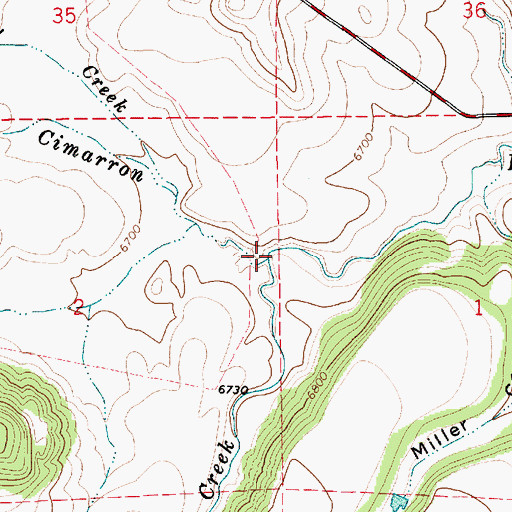 Topographic Map of Archuleta Creek, NM