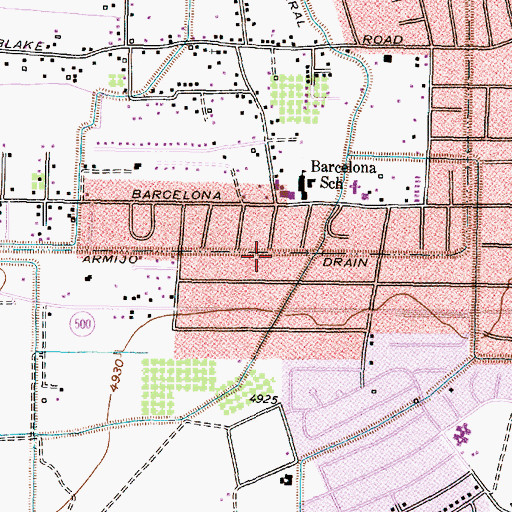 Topographic Map of Armijo Drain, NM