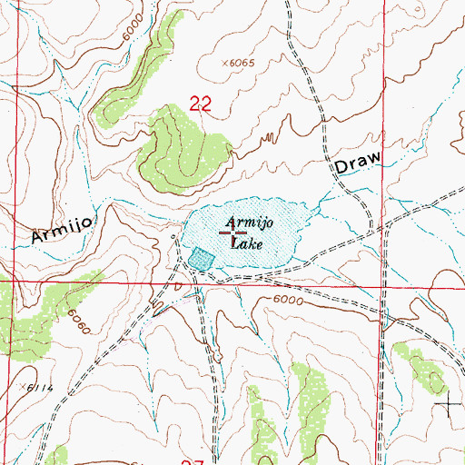 Topographic Map of Armijo Lake, NM