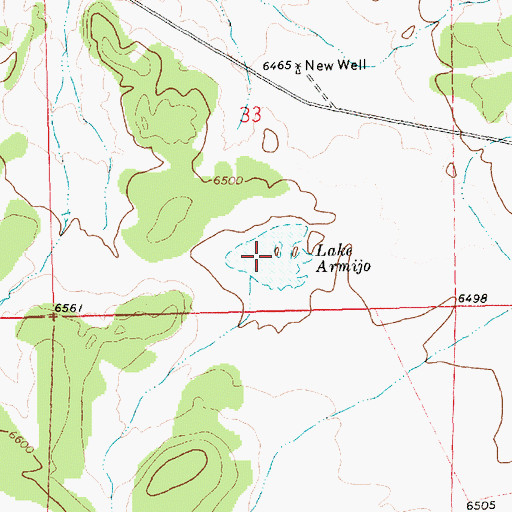 Topographic Map of Lake Armijo, NM