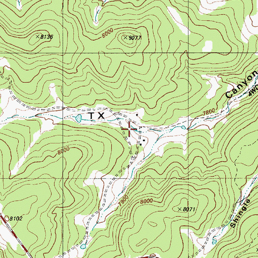 Topographic Map of Armstrong Camp, NM