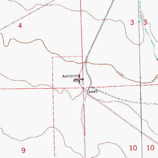 Topographic Map of Armstrong Well, NM